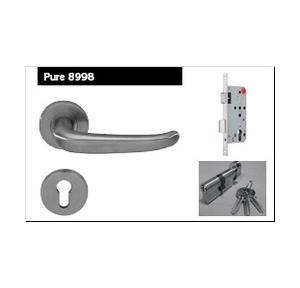 Dorma Lever Handle With 6501 Roses, Pure 8998